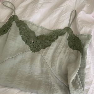 Green Zara lace tank top